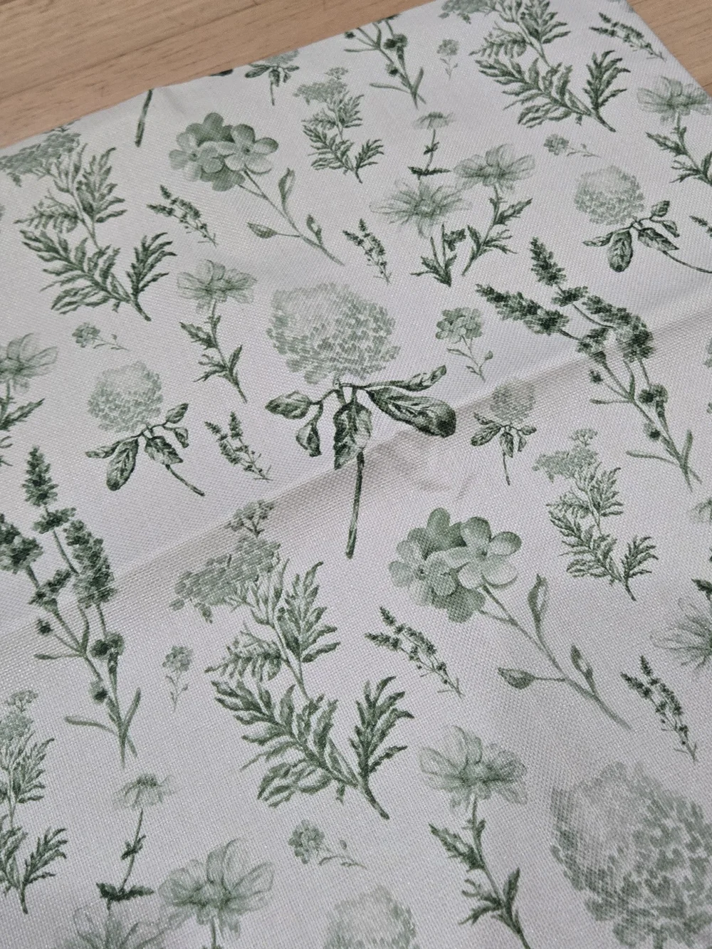Botanical Green Floral Throw Pillow Covers 18x18